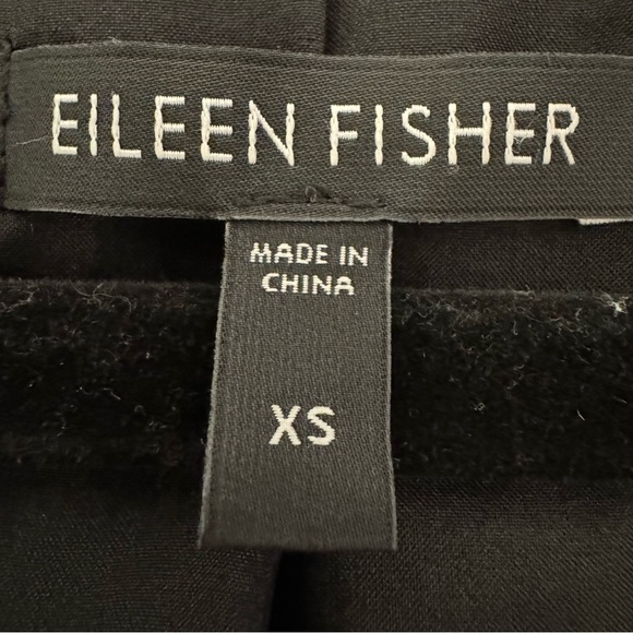 Eileen Fisher Silk and Leather Drape Front Jacket - Size XS - Picture 6 of 7